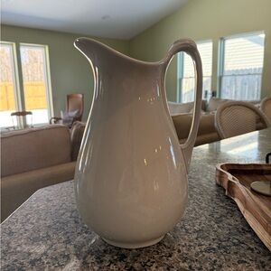 Elegant White Ceramic Pitcher OBO